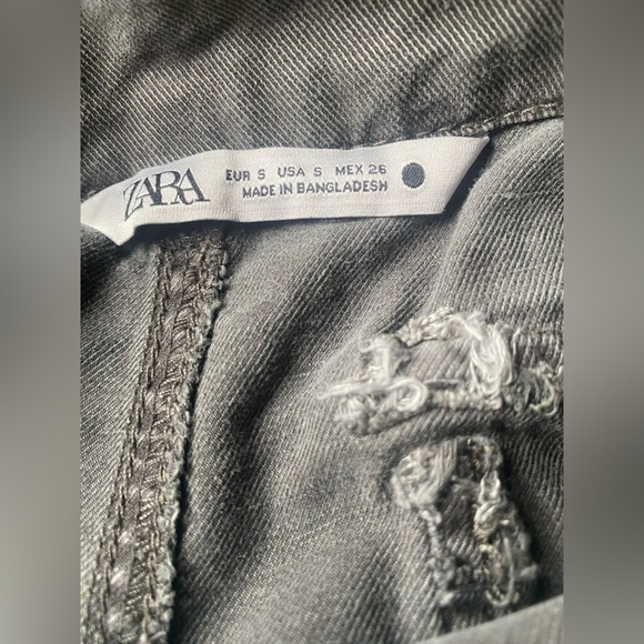 Zara Cropped Belted Trousers Lyocell/ Cotton Blend Size Small - Picture 9 of 15